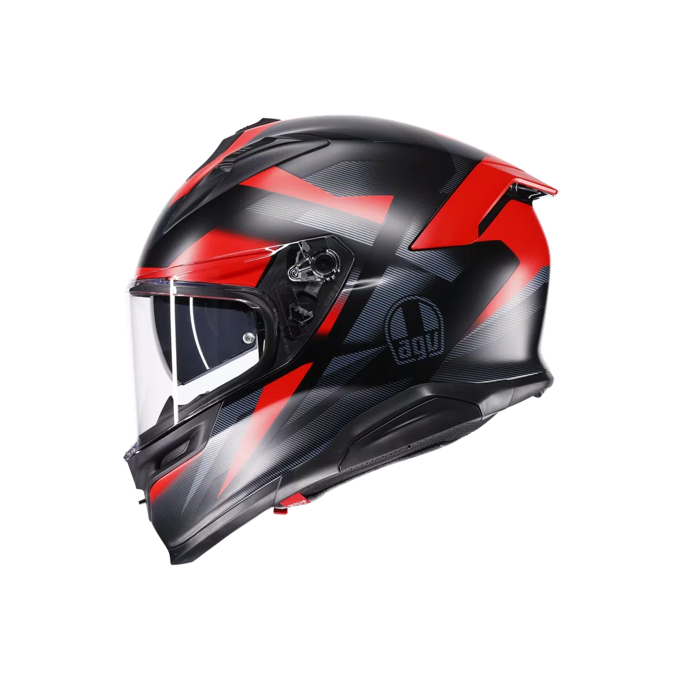 Agv casco integrale K7 glimpse matt black red immagine 2