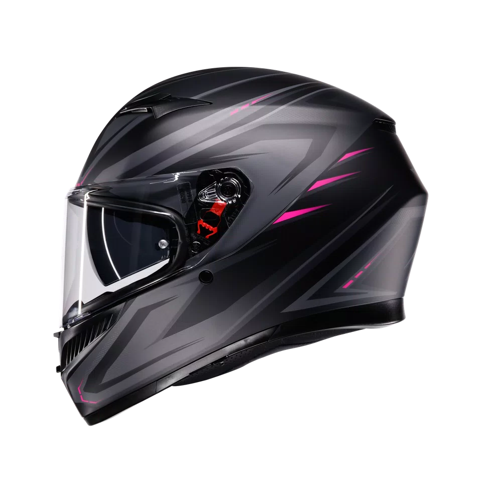 Agv casco integrale K3 syth matt black pink immagine 2