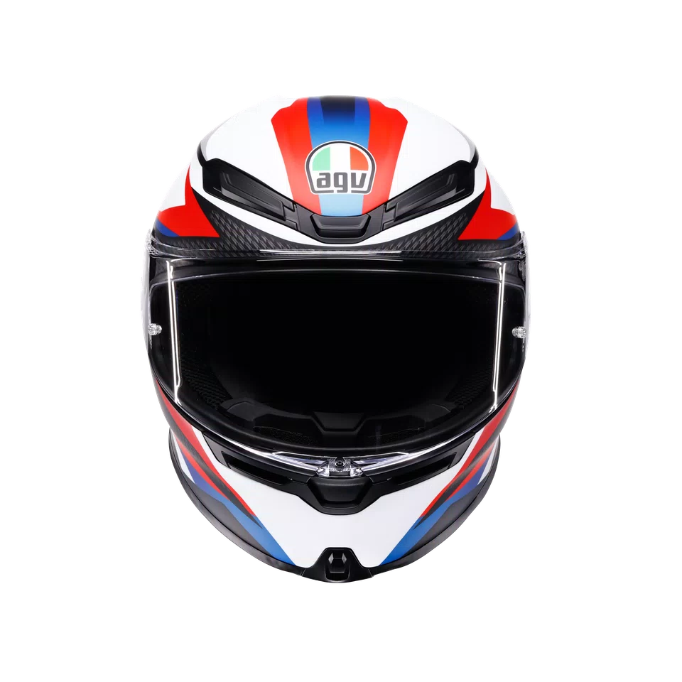 Agv casco integrale K6 S timewarp matt black red blue immagine 2