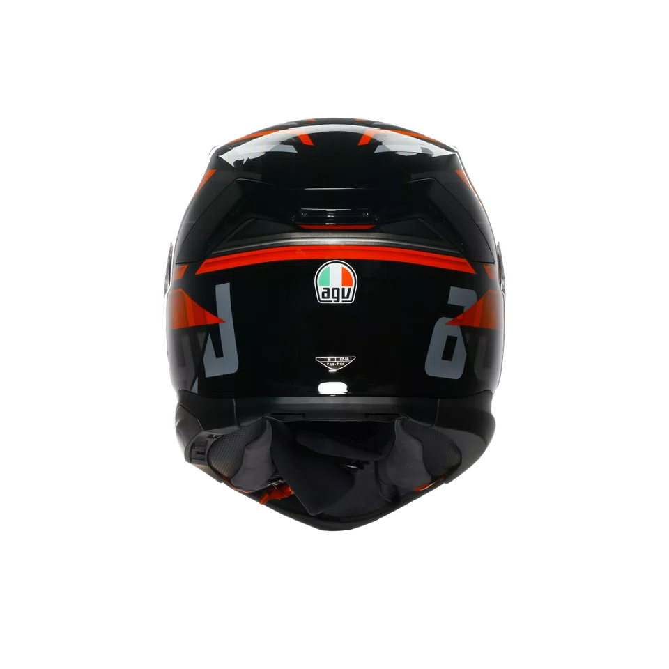 Agv casco integrale K7 taurax black red immagine 3