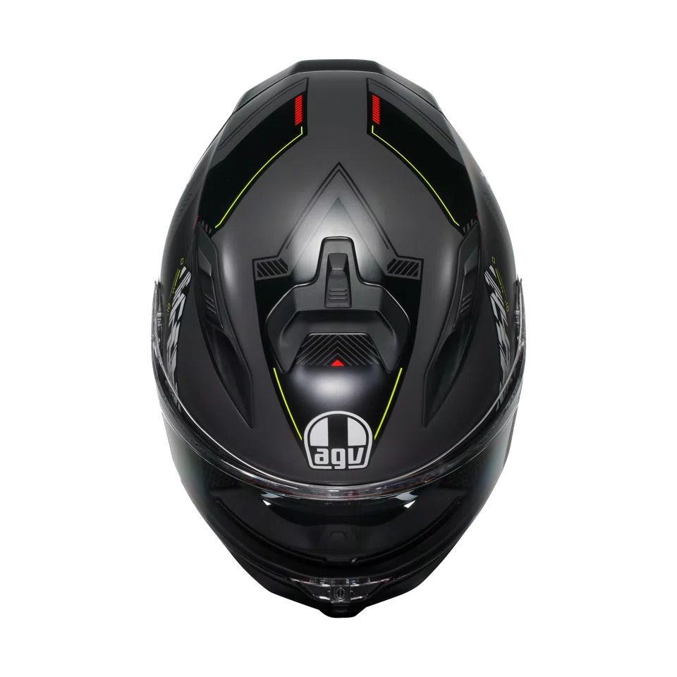 Agv casco integrale K7 kyber matt grey yellow fluo immagine 5