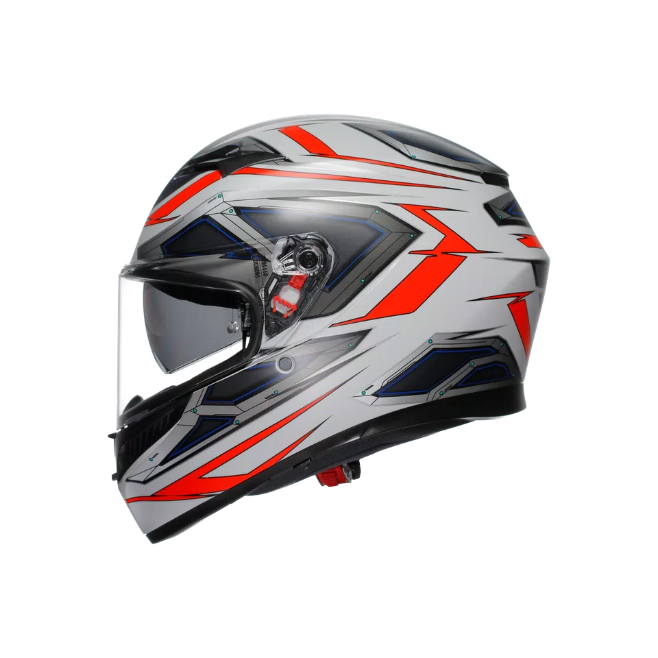 Agv casco integrale K3 space matt white red fluo immagine 2