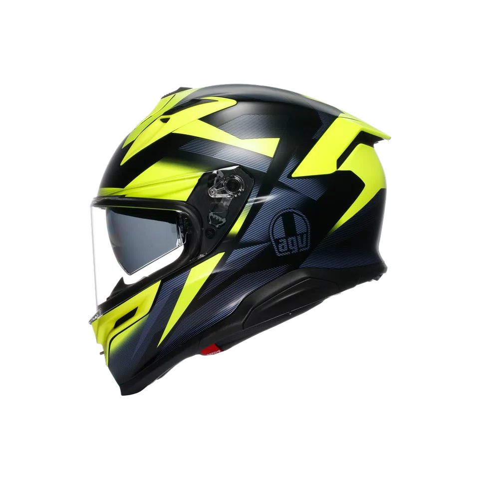 Agv casco integrale K7 glimpse matt black yellow fluo immagine 2