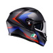 Agv casco integrale K3 striga matt black blue red vista 3/4