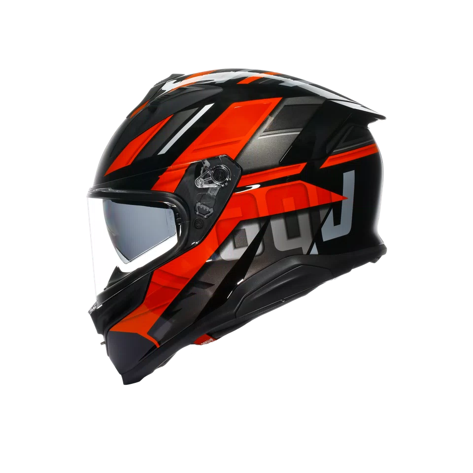 Agv casco integrale K7 taurax black red immagine 2