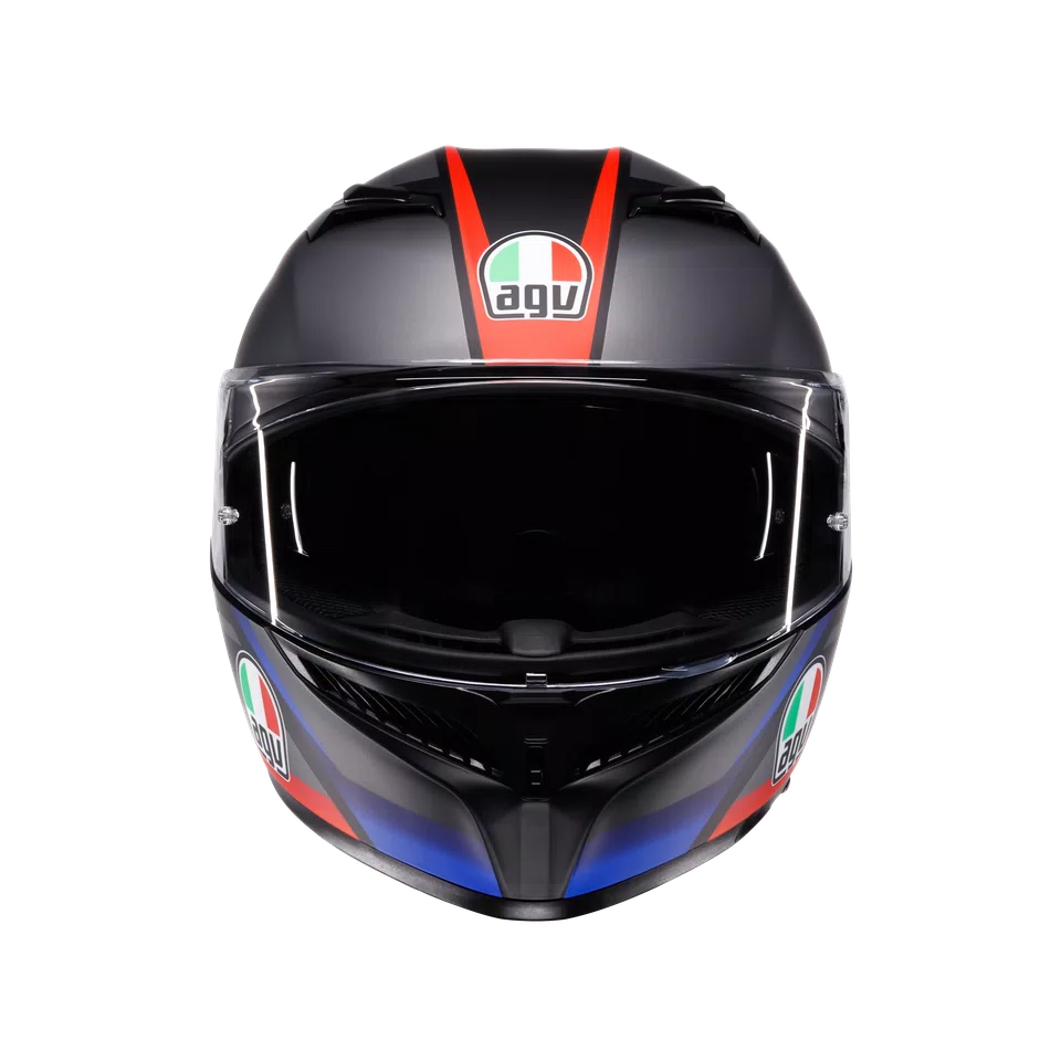 Agv casco integrale K3 striga matt black blue red immagine 7