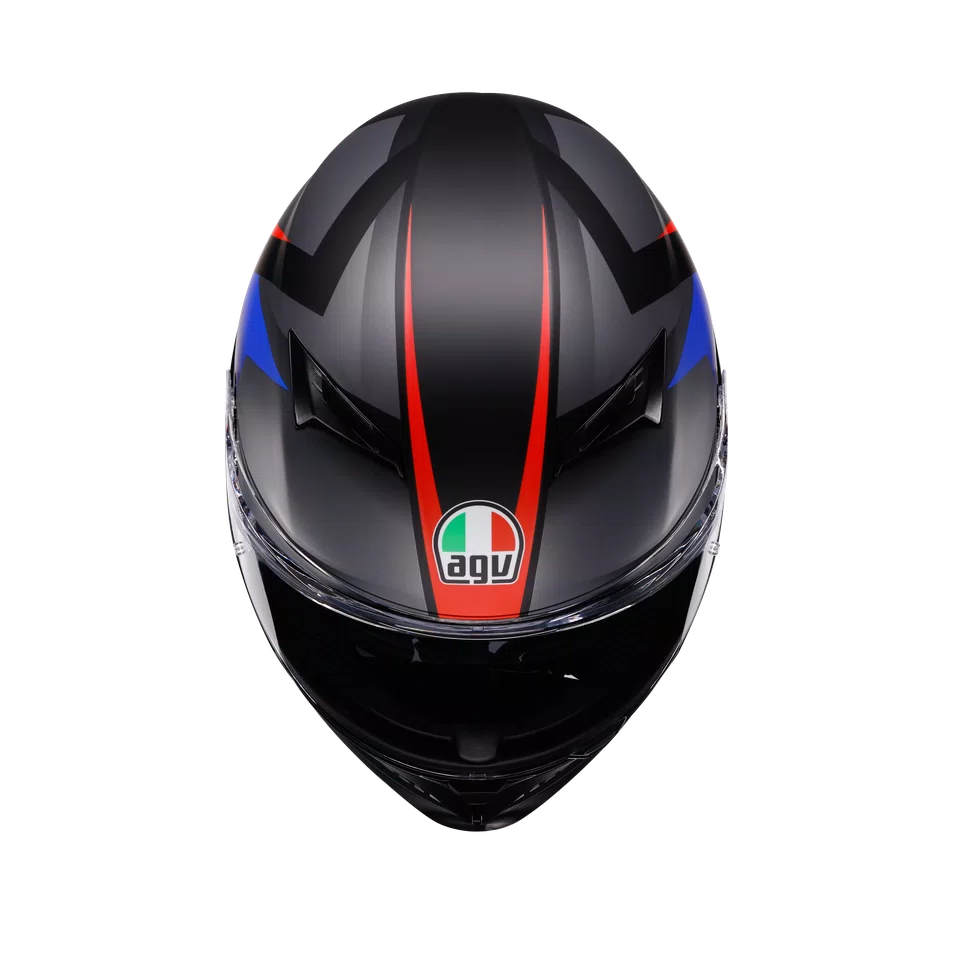Agv casco integrale K3 striga matt black blue red immagine 5