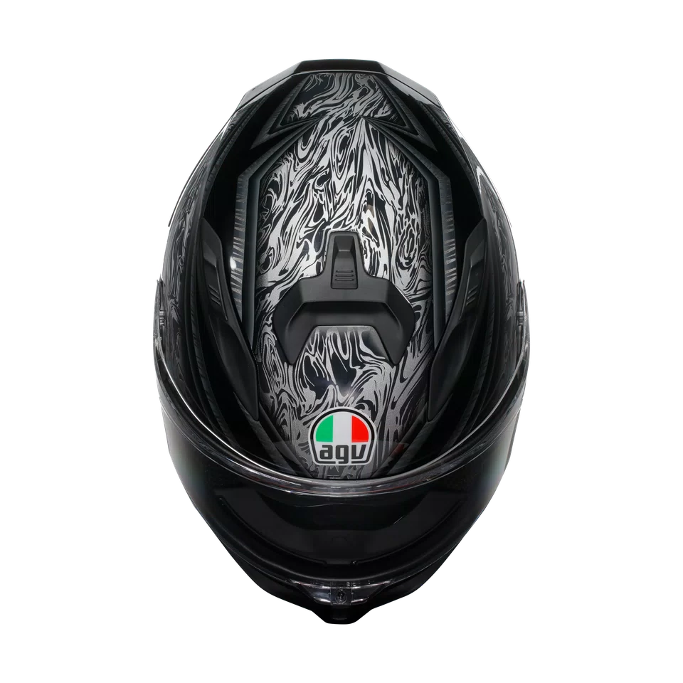 Agv casco integrale K7 damascus black silver immagine 5