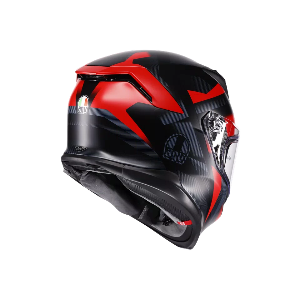 Agv casco integrale K7 glimpse matt black red immagine 4