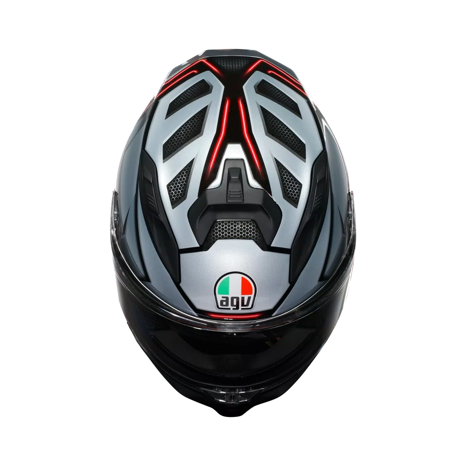 Agv casco integrale K7 jaeger black silver immagine 5