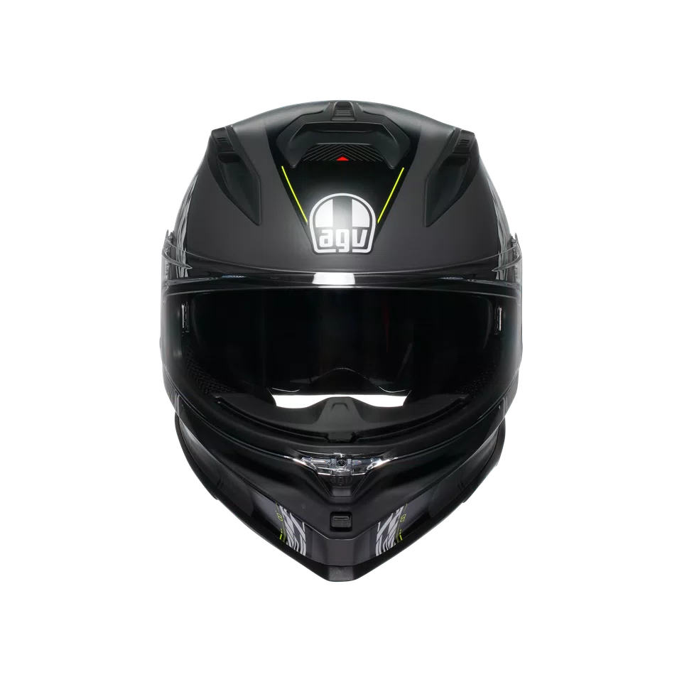 Agv casco integrale K7 kyber matt grey yellow fluo immagine 7