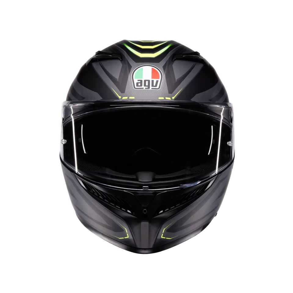 Agv casco integrale K3 syth matt black yellow fluo immagine 7
