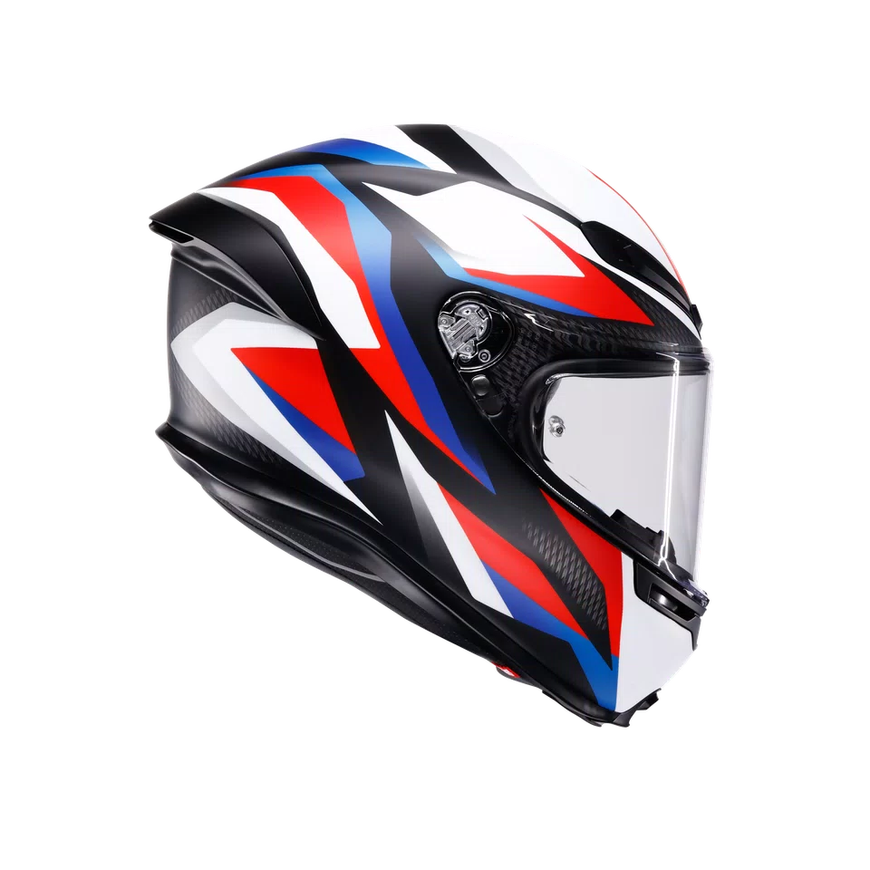 Agv casco integrale K6 S timewarp matt black red blue immagine 3
