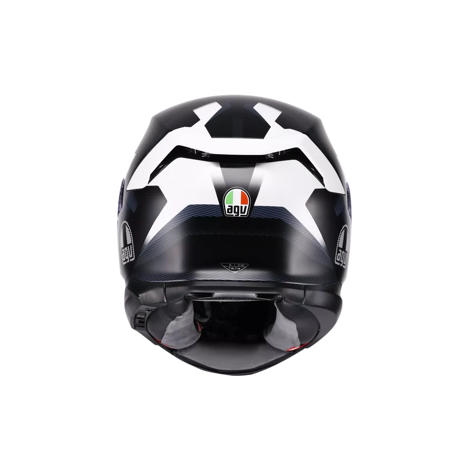 Agv casco integrale K7 glimpse matt black white immagine 3