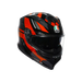 Agv casco integrale K7 taurax black red immagine 6