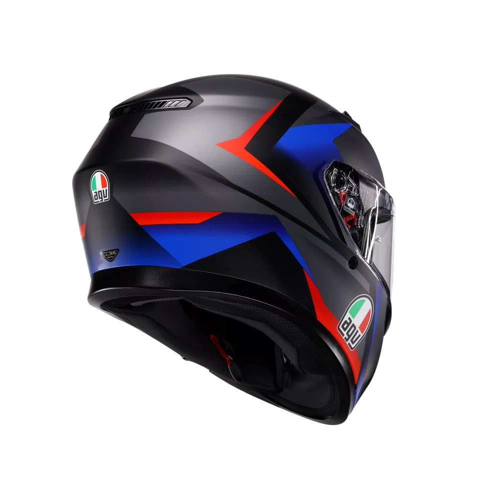 Agv casco integrale K3 striga matt black blue red immagine 4