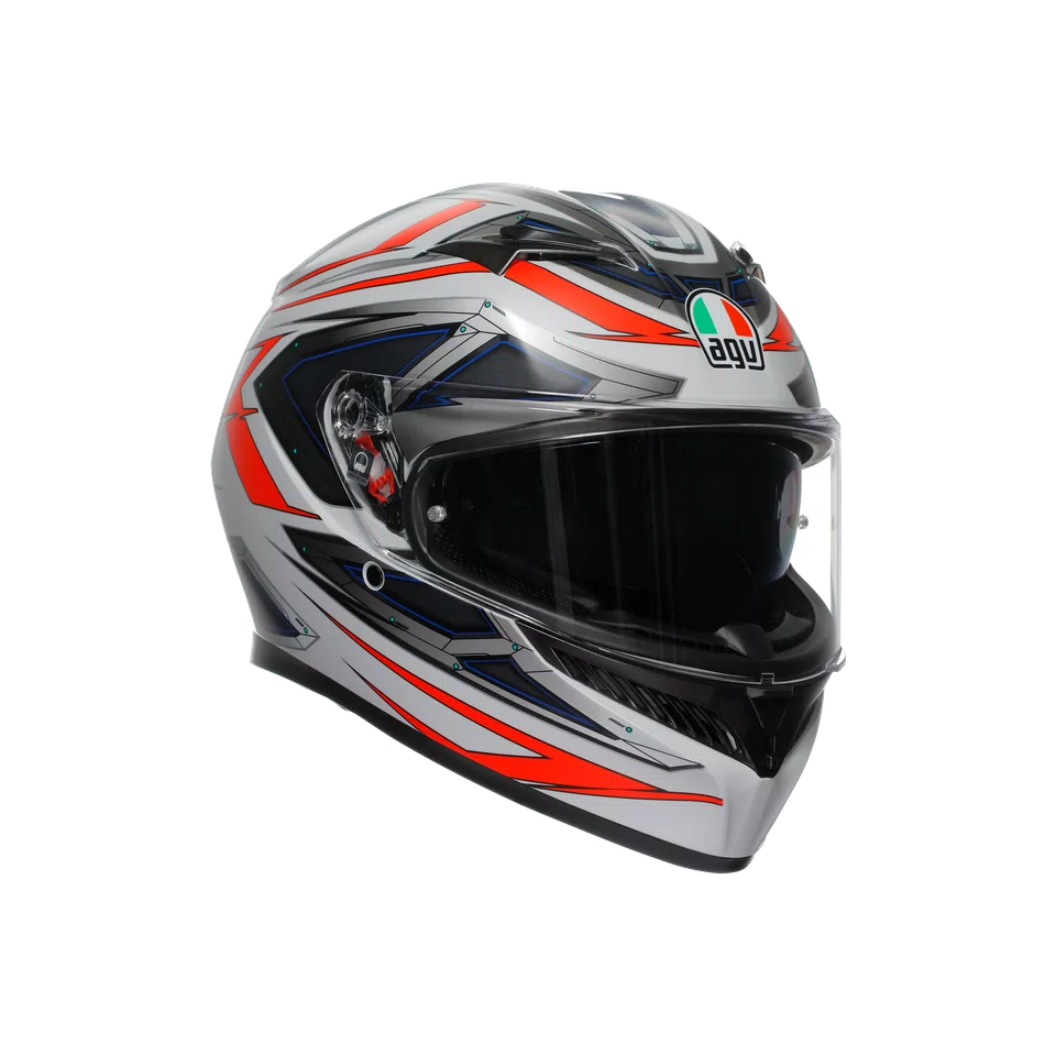 Agv casco integrale K3 space matt white red fluo immagine 6