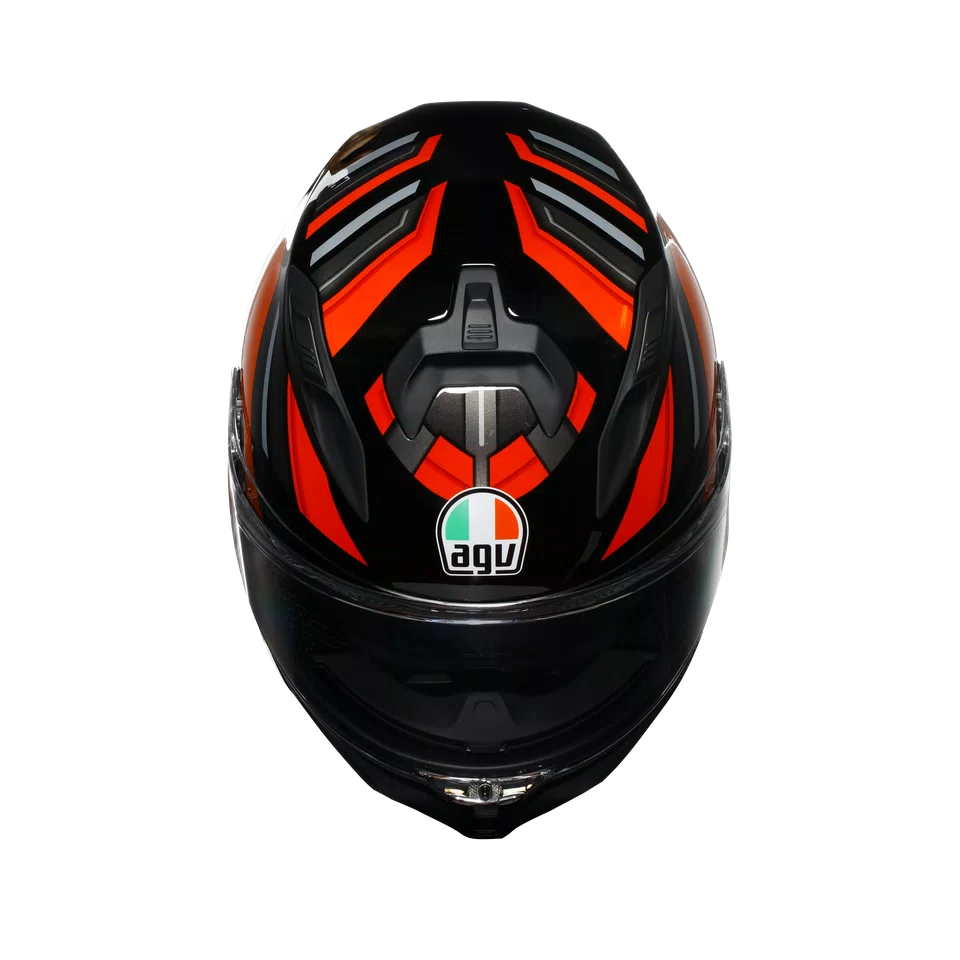 Agv casco integrale K7 taurax black red immagine 5