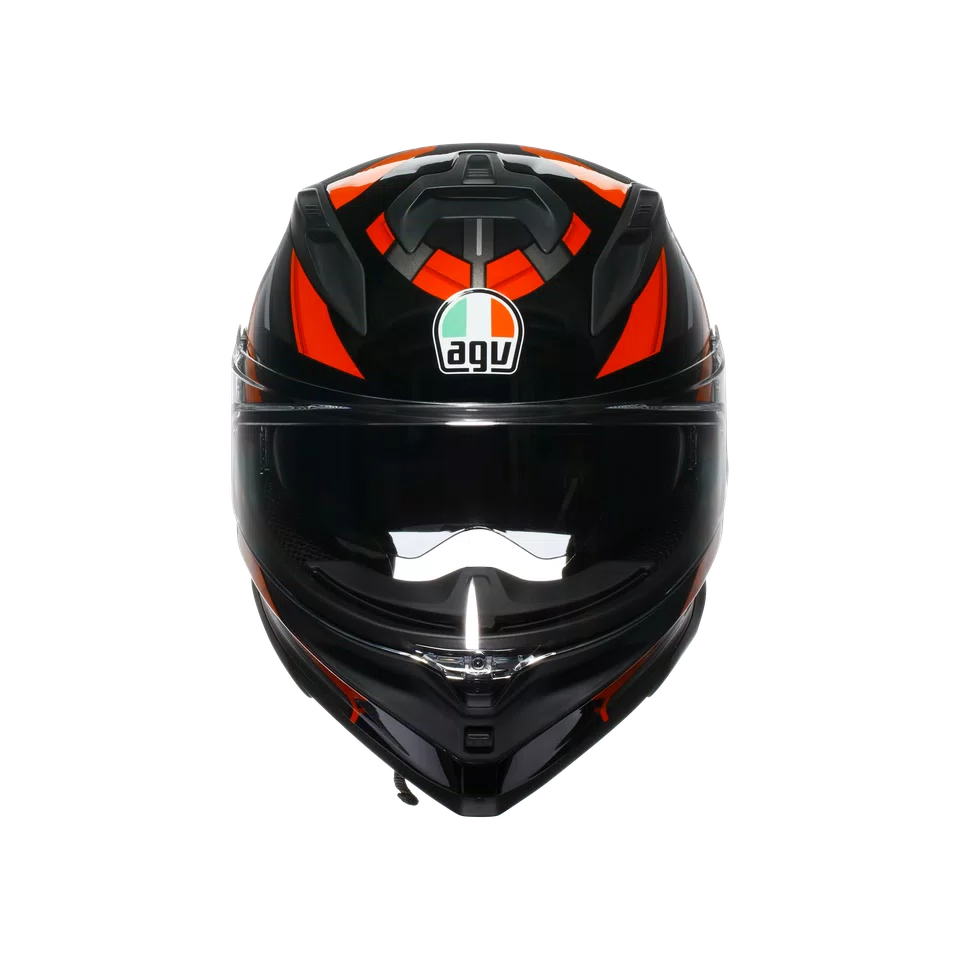 Agv casco integrale K7 taurax black red immagine 7