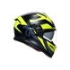 Agv casco integrale K7 glimpse matt black yellow fluo vista 3/4