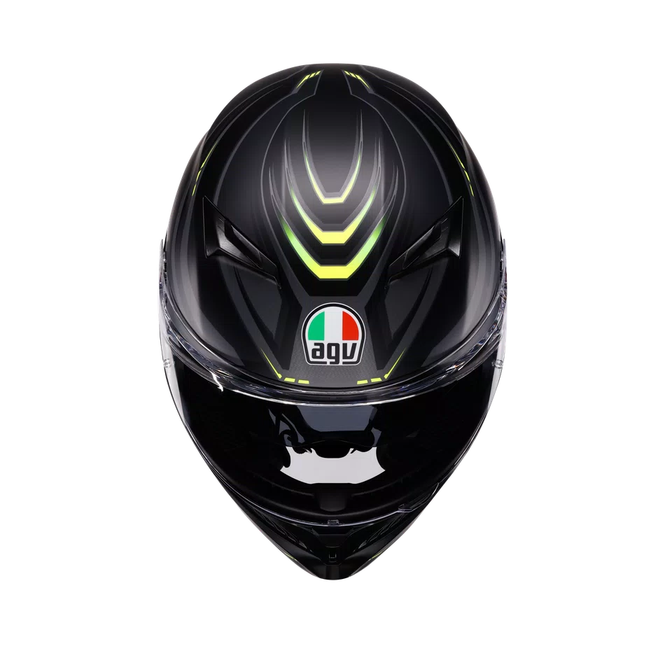 Agv casco integrale K3 syth matt black yellow fluo immagine 5