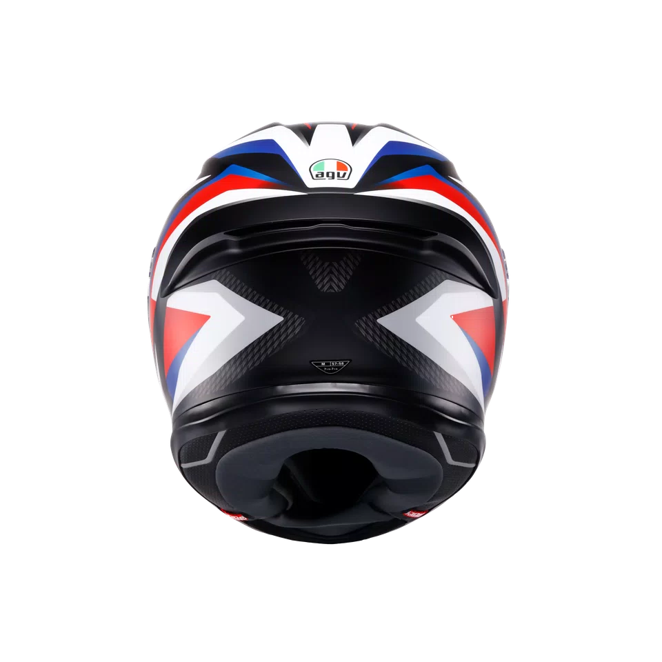 Agv casco integrale K6 S timewarp matt black red blue immagine 5