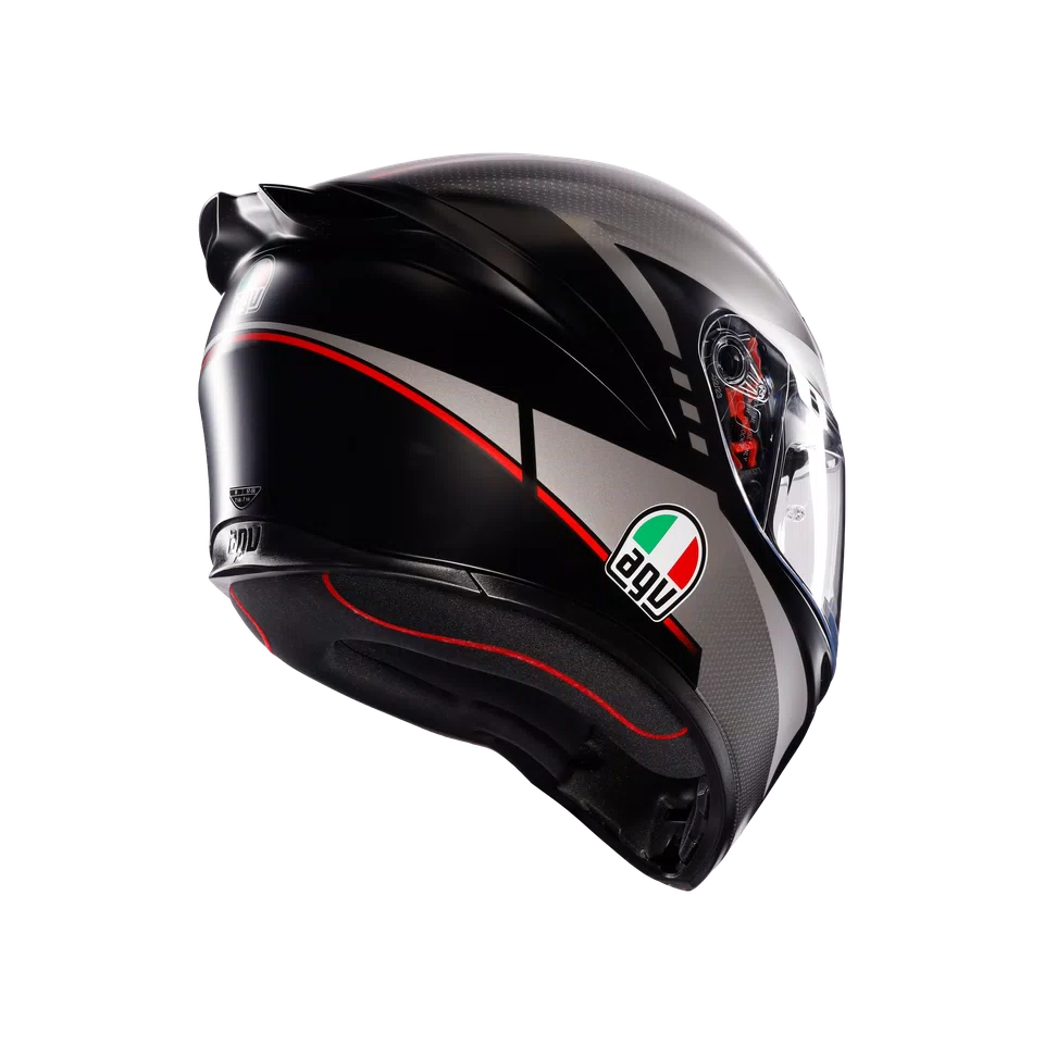 K1 S LAP MATT BLACK/GREY/RED - CASCO MOTO INTEGRALE E2206