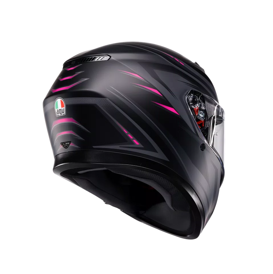 Agv casco integrale K3 syth matt black pink immagine 4