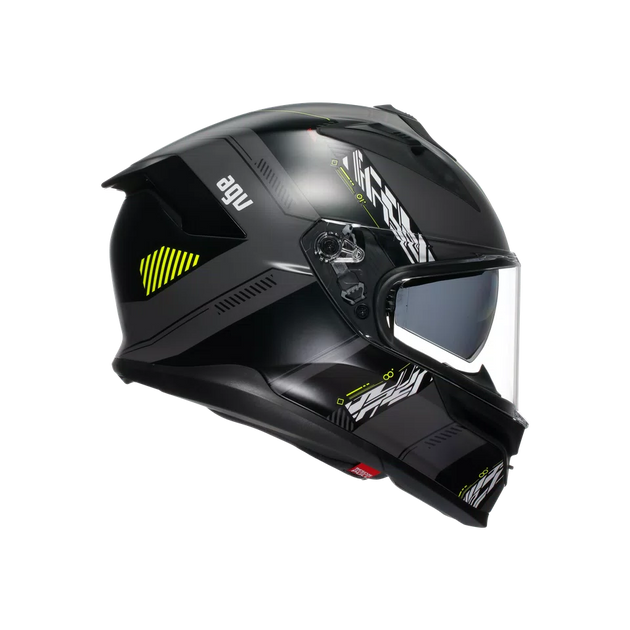 Agv casco integrale K7 kyber matt grey yellow fluo vista 3/4