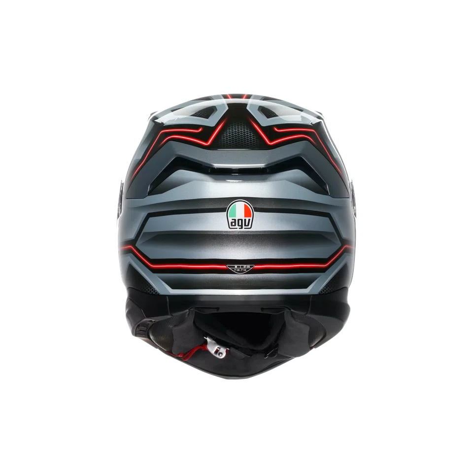 Agv casco integrale K7 jaeger black silver immagine 3