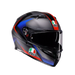 Agv casco integrale K3 striga matt black blue red immagine 6
