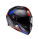 Agv casco integrale K3 striga matt black blue red immagine 6