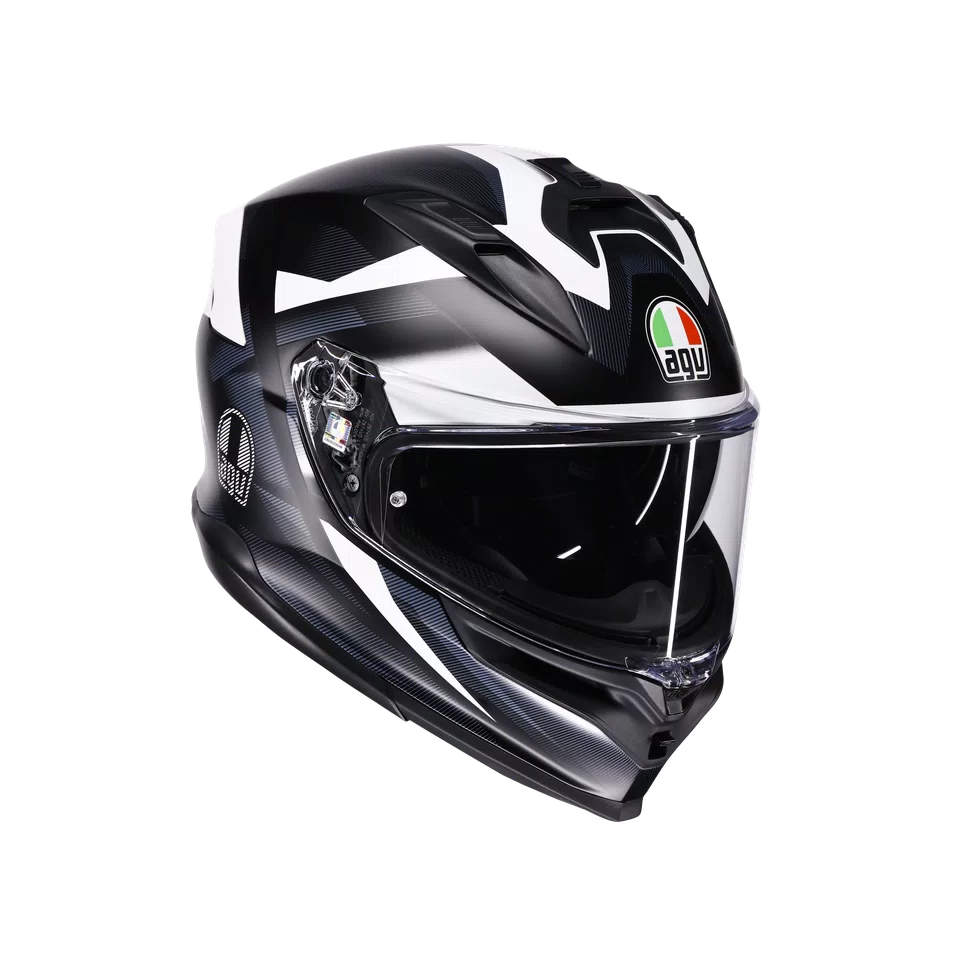 Agv casco integrale K7 glimpse matt black white immagine 6