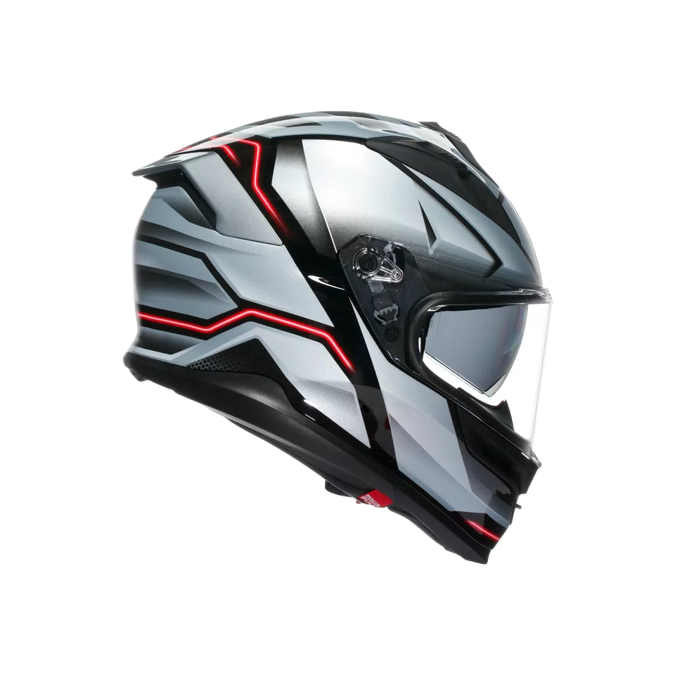 Agv casco integrale K7 jaeger black silver vista 3/4