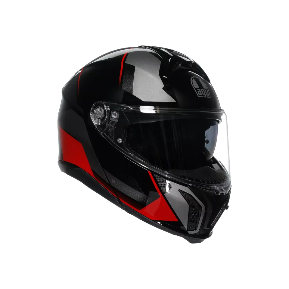 Agv casco modulare Tourmodular perception black red vista 3/4