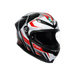 Agv casco integrale K6 S karve matt black white red vista 3/4