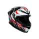 Agv casco integrale K6 S karve matt black white red vista 3/4