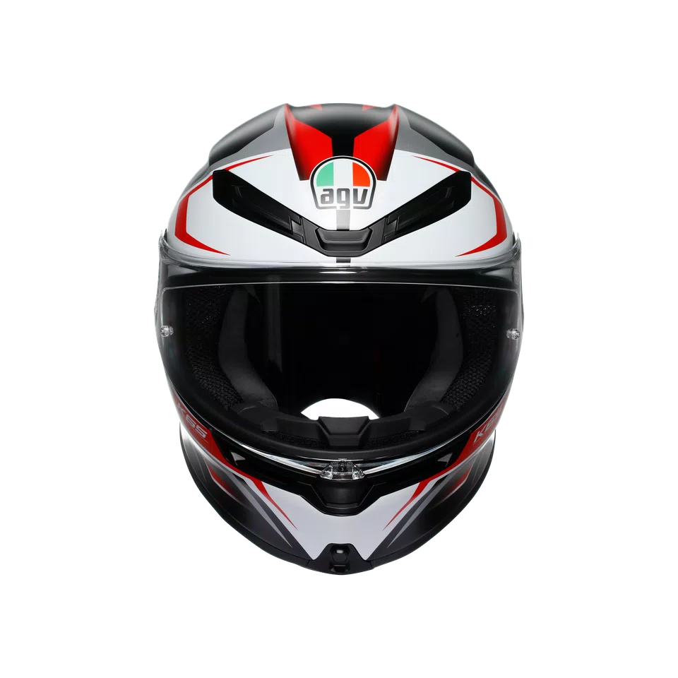 Agv casco integrale K6 S karve matt black white red immagine 2