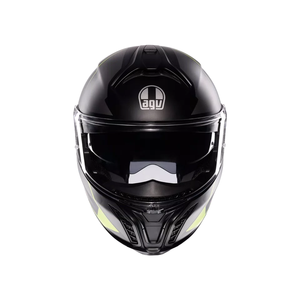 Agv casco modulare Tourmodular perception matt black yellow fluo immagine 2