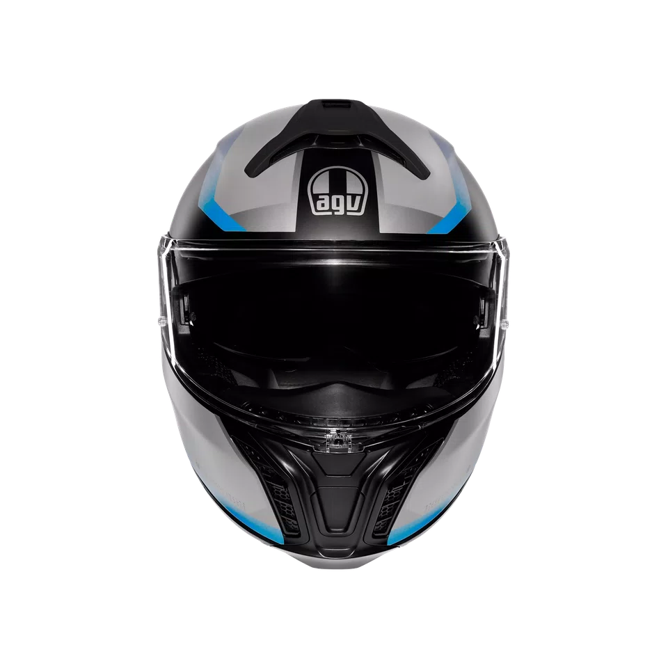 Agv casco modulare Tourmodular stray matt black grey blue immagine 2