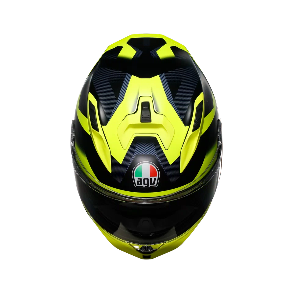 Agv casco integrale K7 glimpse matt black yellow fluo immagine 5