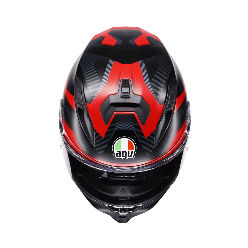Agv casco integrale K7 glimpse matt black red immagine 5