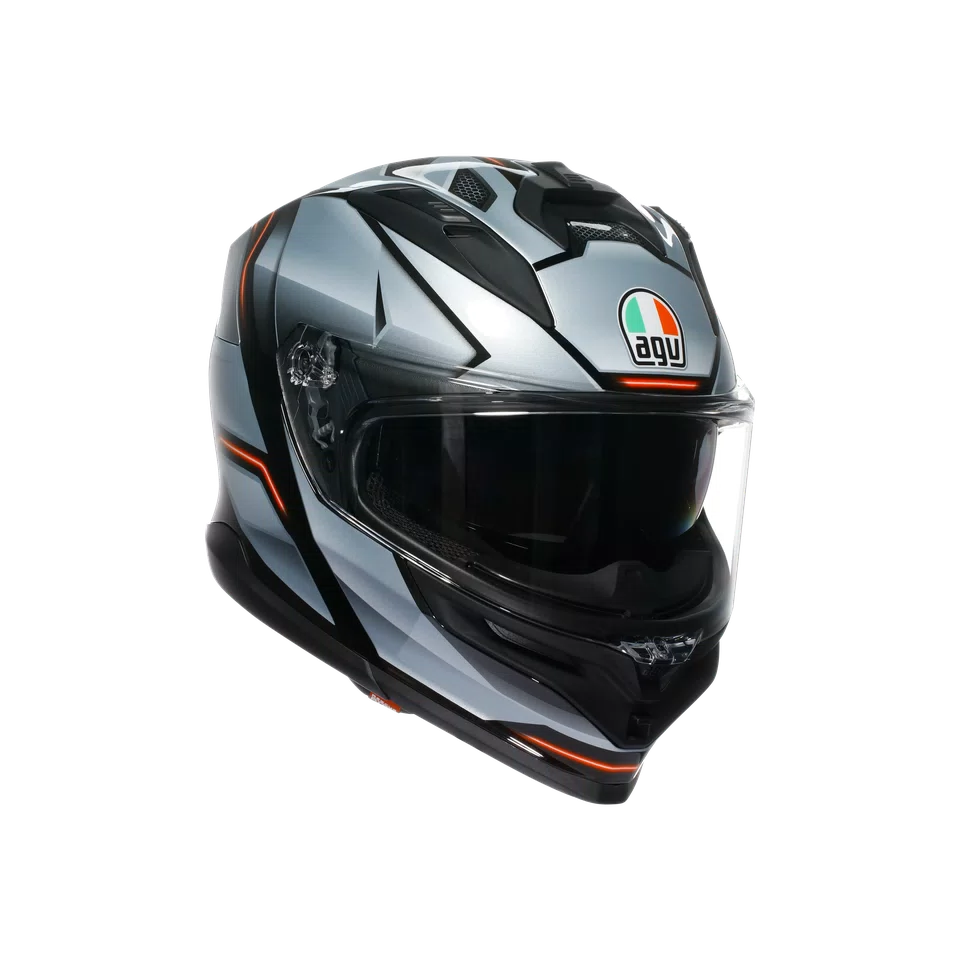 Agv casco integrale K7 jaeger black silver immagine 6