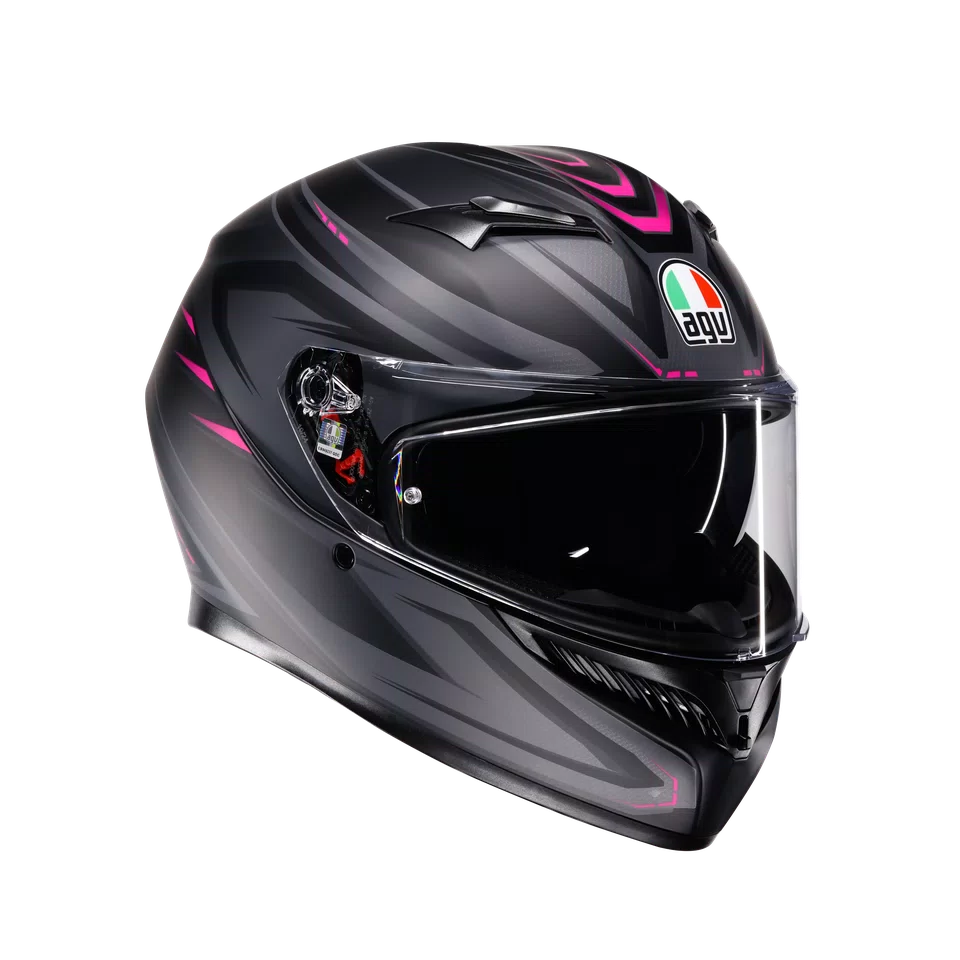 Agv casco integrale K3 syth matt black pink immagine 6