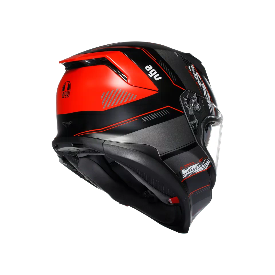 Agv casco integrale K7 kyber matt black red immagine 4