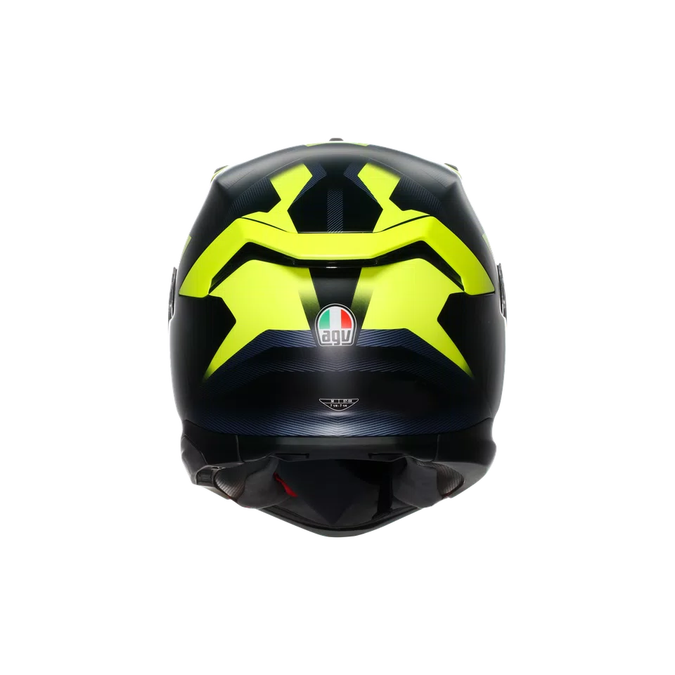 Agv casco integrale K7 glimpse matt black yellow fluo immagine 3