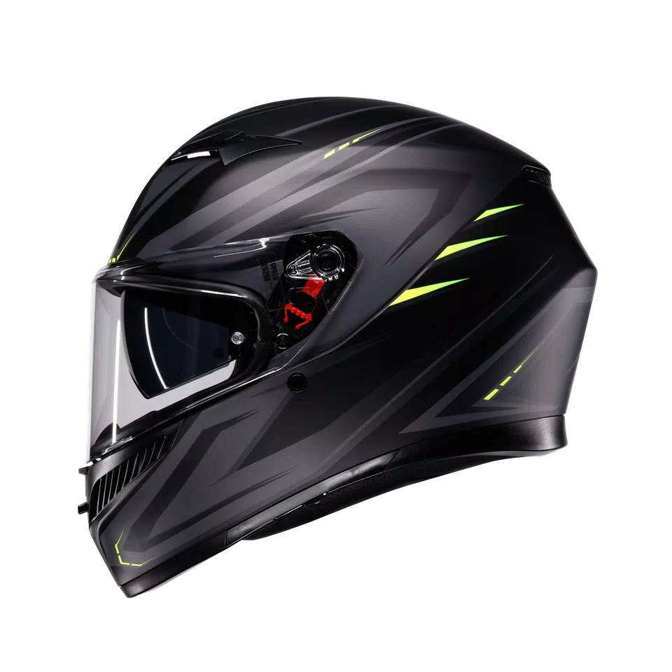 Agv casco integrale K3 syth matt black yellow fluo immagine 2