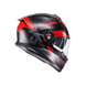 Agv casco integrale K7 glimpse matt black red vista 3/4