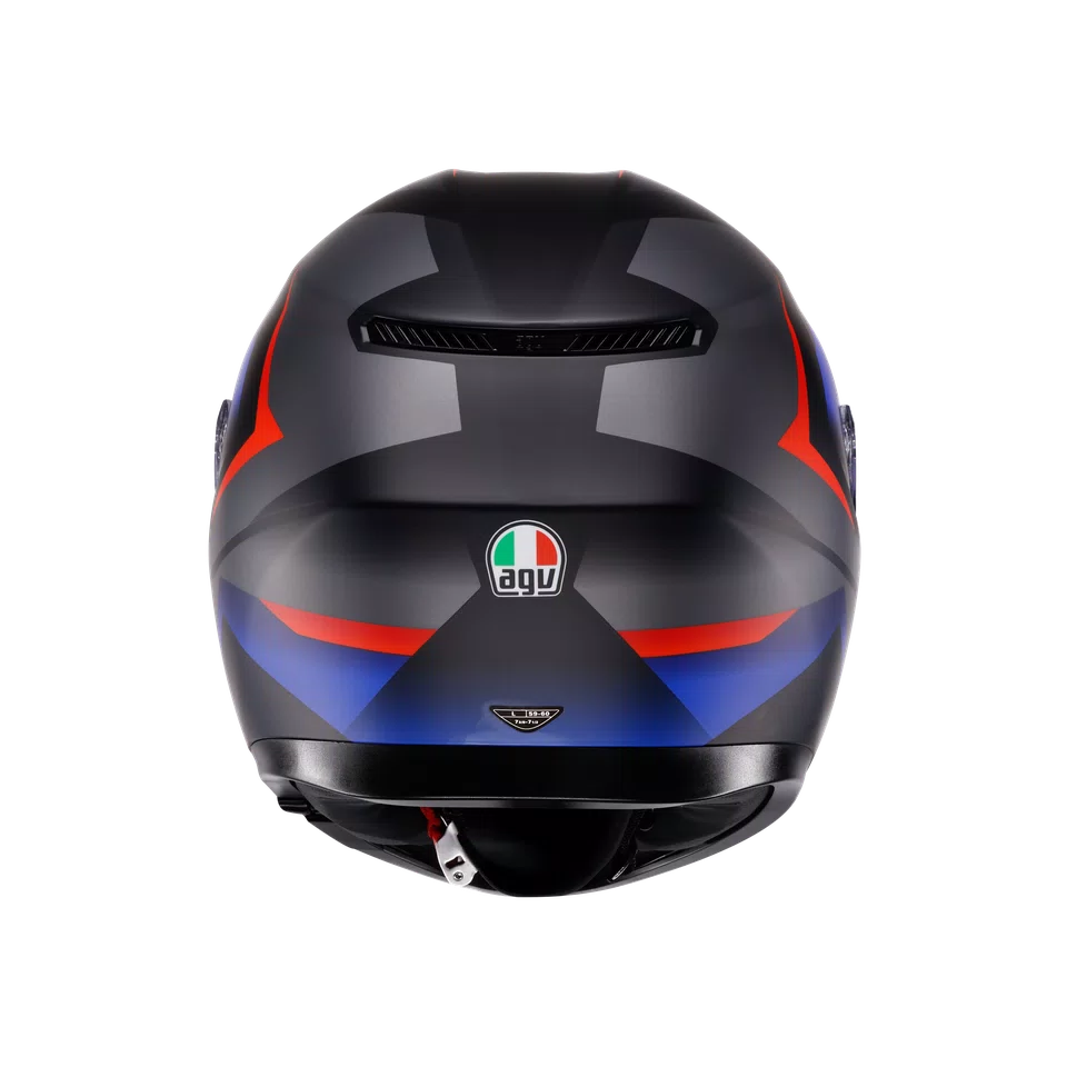 Agv casco integrale K3 striga matt black blue red immagine 3