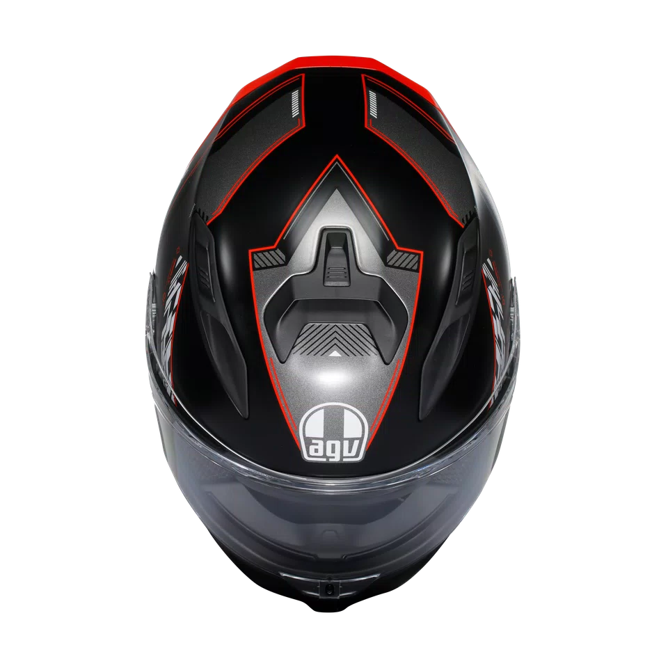 Agv casco integrale K7 kyber matt black red immagine 5